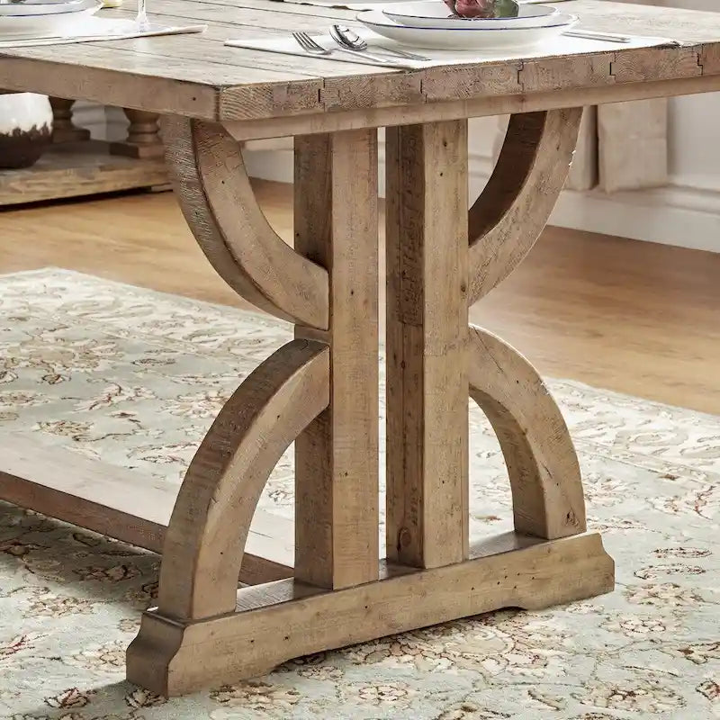 Table de salle à manger rectangulaire en bois recyclé