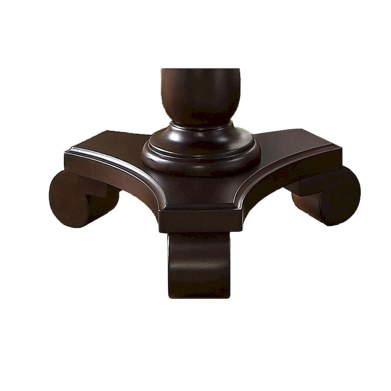 Table d'appoint piédestal ronde en bois pour salon, espresso